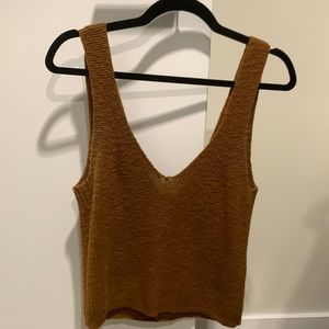 Madewell sweater tank in chestnut brown size XS (runs big)
